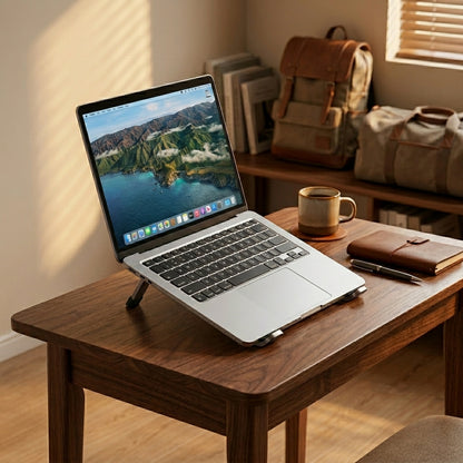 Adjustable Foldable Aluminum Laptop Stand – Silver
