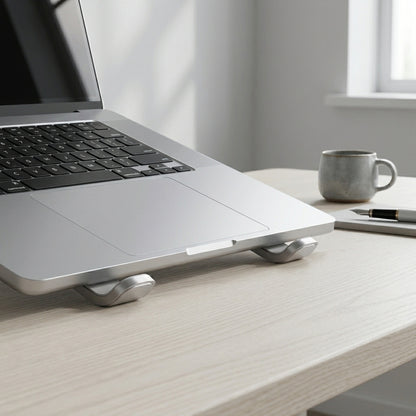 Adjustable Foldable Aluminum Laptop Stand – Silver