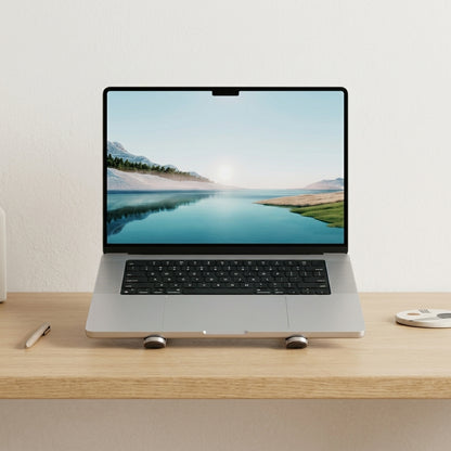 Adjustable Foldable Aluminum Laptop Stand – Silver