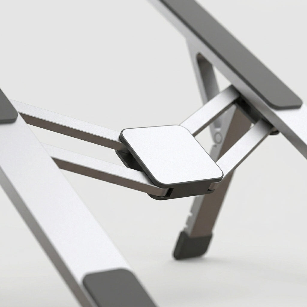 Adjustable Foldable Aluminum Laptop Stand – Silver
