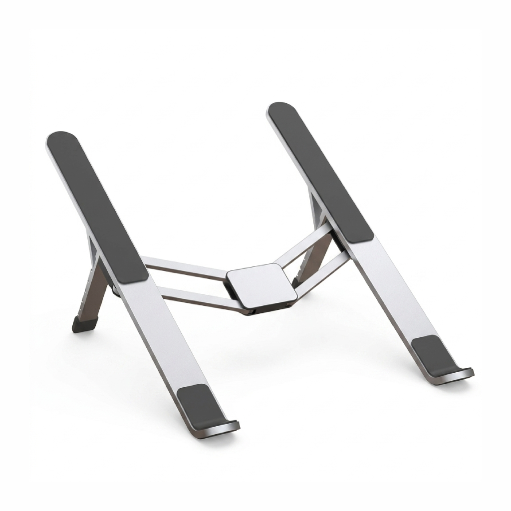 Adjustable Foldable Aluminum Laptop Stand – Silver