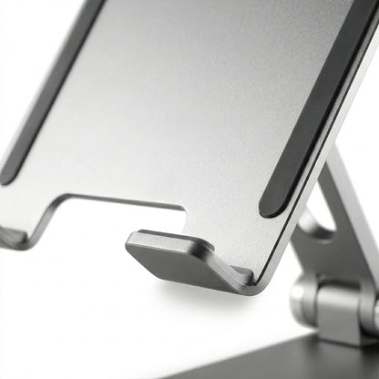 Foldable Aluminum Tablet Stand for Desk – Silver