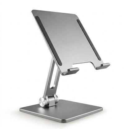 Foldable Aluminum Tablet Stand for Desk – Silver
